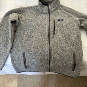 Patagonia men’s large, gray fleece jacket